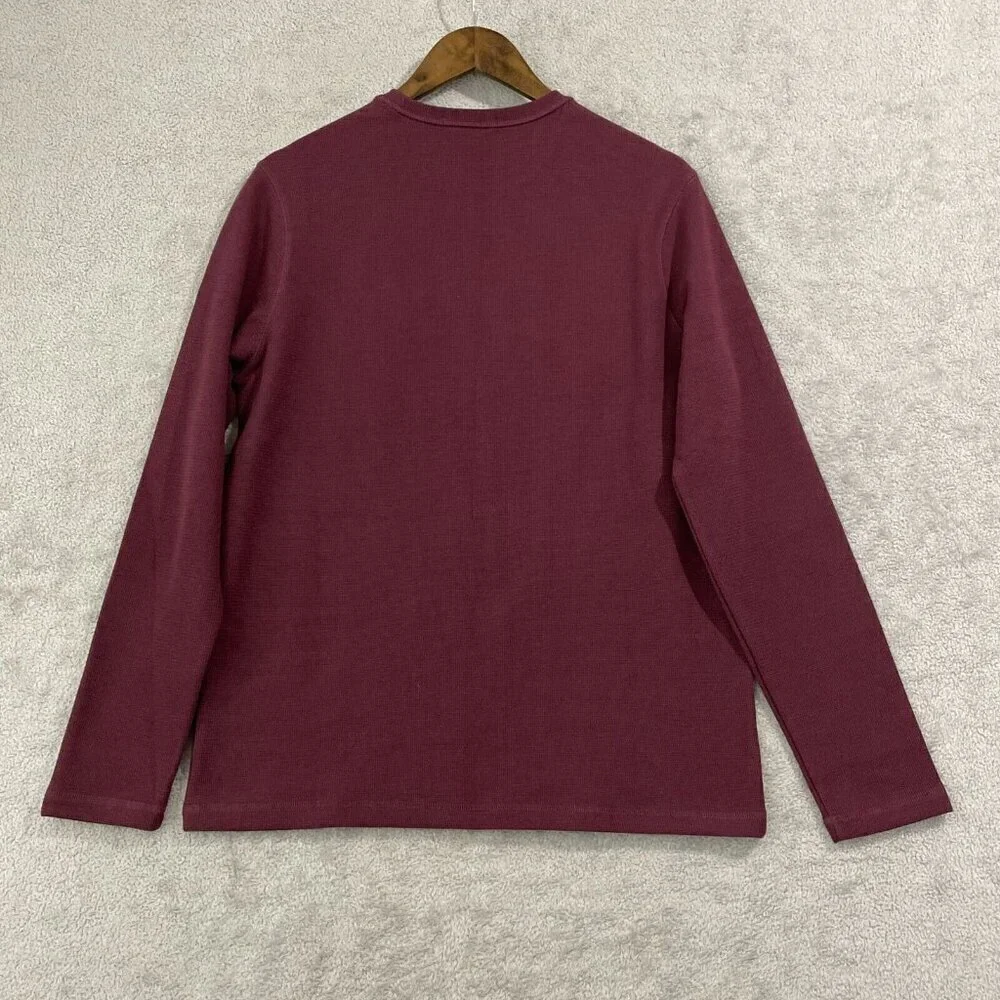 NEW Banana Republic Mens S Long Sleeve Crew Neck Shirt Cotton Polyester Blend